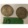 Image 1 : 2 1966 Australian 50 cent coins VF details
