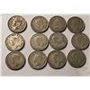 Image 1 : 12 Silver King George VI quarters