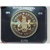 Image 2 : 1971 British Columbia Centennial Silver Dollar. Housed in its original blue case of issue. Specimen.