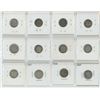 Image 2 : Lot of 12 George V Silver 10 Cents. Includes 1910, 1913 Small Leaves, 1914, 1917, 1919, 1920, 1921, 