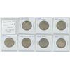 Complete set of 7 Canadian George VI World War II Silver 50 Cents. Includes 1939, 1940, 1941, 1942, 