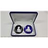 Image 1 : Bicentennial Collection of Cameo's in Crystal - The Franklin Mint; Rousseau and Jefferson