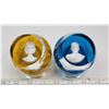 Image 1 : Bicentennial Collection of Cameo's in Crystal - The Franklin Mint; Queen Elizabeth II and Duke of Ed