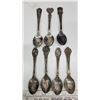 Image 2 : 7 Collectible Spoons and Brass Candle Holder