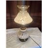 Image 1 : Vintage Huricane Lamp with Handpainted details