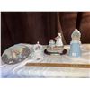 Image 1 : Maud Humphrey Bogart porcelain figurines and Cat dish 3 beautiful Maud Humphrey Bogart figurines, in
