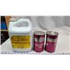 Image 3 : 2 Esso lube SAE 30 oil cans - full & Mcleods antifreeze container - empty