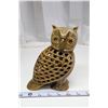 Image 1 : Beautifully carved Owl statue - mini owl inside