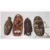 Image 1 : 4 assorted decorative wooden masks