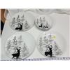 Image 1 : 7 Deer stoneware plates - 3 dinner plates, 4 side plates