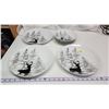 Image 2 : 7 Deer stoneware plates - 3 dinner plates, 4 side plates