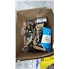 Image 4 : Box of various car parts - some new - light bulbs, washers, brackets, etc.