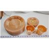 Image 1 : "Fire King" Peach lustre - 10 dinner plates, 10 side plates, and 2 cups