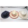 Image 1 : 3 assorted hats - fisherman's hat, 2 wicker hats