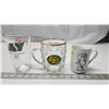 Image 1 : 3 collectors drinking cups - Edmonton Eskimos beer glass, Riders greycup glass and "Dief the Chief" 