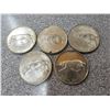 Image 1 : Five 1967 Canada 25¢ twenty five cent