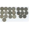 Image 3 : Lot of 21 silver 10¢ coins - some USA see photo