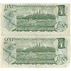 Image 5 : Six 1973 Canada $1.00 one dollar bills