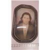 vintage bevelled glass picture frame with picture - 11"x17.25"