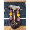 Image 1 : Traditional Hand Beaded Leather Moss Bag (Sweet Grass Res.) - Never Used