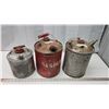 Image 1 : 3 vintage metal gasoline cans