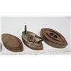 Image 3 : 5 Sad Irons & 1 trivet dover - Asbestos 1920s