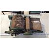 Antique hand crank, wool carder carding machine