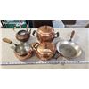 Image 2 : Copper cooking set - Frying pan, pots and kettle