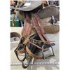 Image 3 : Vintage saddle, with stirrups