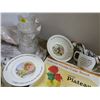 Image 2 : adams china- little grey rabbit + friends - cup,bowl,plate,candy/cake stand, snowman jar, candle sta