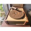 Image 2 : Vintage suitcase crank gramophone