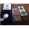 Image 1 : Tokens, poker chips and Alberta 75th anniv coin