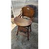 Image 2 : Vintage wooden highchair - 37"H x 17"W x 18"D