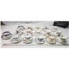 Image 2 : 16pc assorted teacups and saucers - Royal Albert, Clare, Duchess, Royal Standard, Jason, etc.