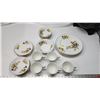 Image 1 : 33pc matching, Ridgway "Melody Rose" dish set - plates, saucers, bowls, etc.