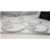 Image 2 : 4 matching milk glass serving trays, with cups