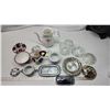 Image 3 : 9 assorted dishes - sugar dishes, creamer, large (royal albert) teapot - with wrong lid, etc.