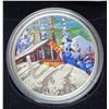 2016 Canada $20 Fine Silver Colored Coin, Canadian Landscape:  Ski Chalet, COA