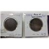 Lot of 2 Tokens:  1852 Upper Canada Half Penny & Lower Canada Agriculture and Commerce