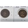 Image 5 : Lot of 4 Canada Large Cents:  1902 - 1905