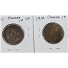 Image 6 : Lot of 4 Canada Large Cents:  1909 - 1912