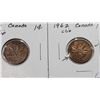 Image 3 : Lot of 4 Canada 1¢ Error Coins:  1960 (x2), 1961, 1962