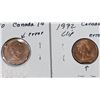 Image 5 : Lot of 4 Canada 1¢ Error Coins:  1970, 1972, 1977 (x2)