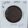 Image 1 : 1872 Rotated NFLD 1¢