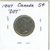 Image 2 : 1947 Canada 5¢, 'DOT'
