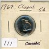 Image 1 : 1967 Canada 5¢, 'Clipped'