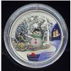 Image 1 : 2014 Canada Fine Silver $20 Coin, Veneitan Glass, Snowman, COA