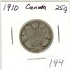 Image 1 : 1910 Canada 25¢