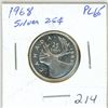 Image 1 : 1968 Canada Silver 25¢