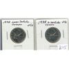 Image 1 : Lot of 2 Canada 25¢:  1978 Large Denticles & 1978 Small Denticles